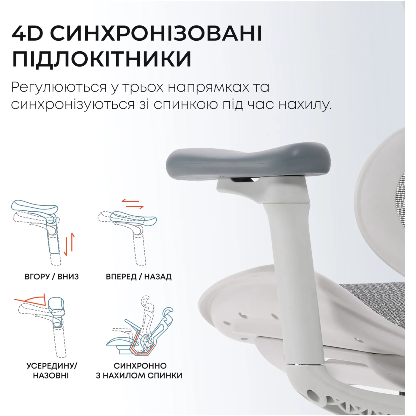 Купити Крісло офісне Sihoo DORO C300L Mesh White (DORO-C300L-A3-102) - фото 12