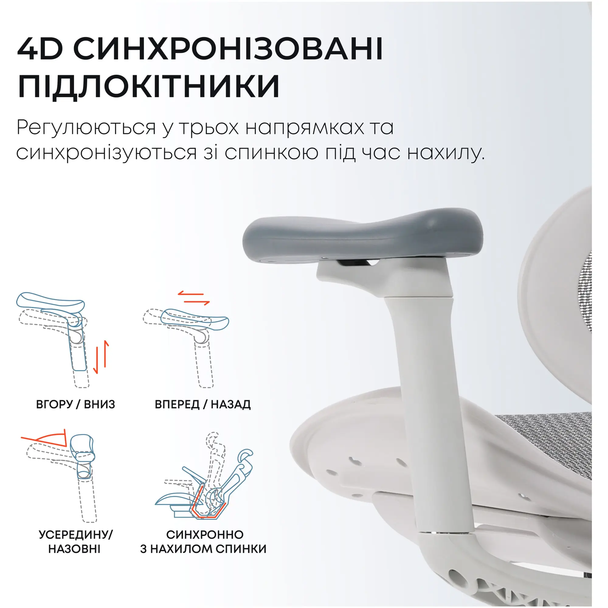 Купити Крісло офісне Sihoo DORO C300L Mesh White (DORO-C300L-A3-102) - фото 12