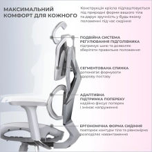 Купити Крісло офісне Sihoo Xallking X5C Mesh Grey (X5FC-N101) - фото 9