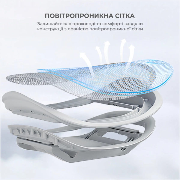 Купити Крісло офісне Sihoo Xallking X5C Mesh Grey (X5FC-N101) - фото 11