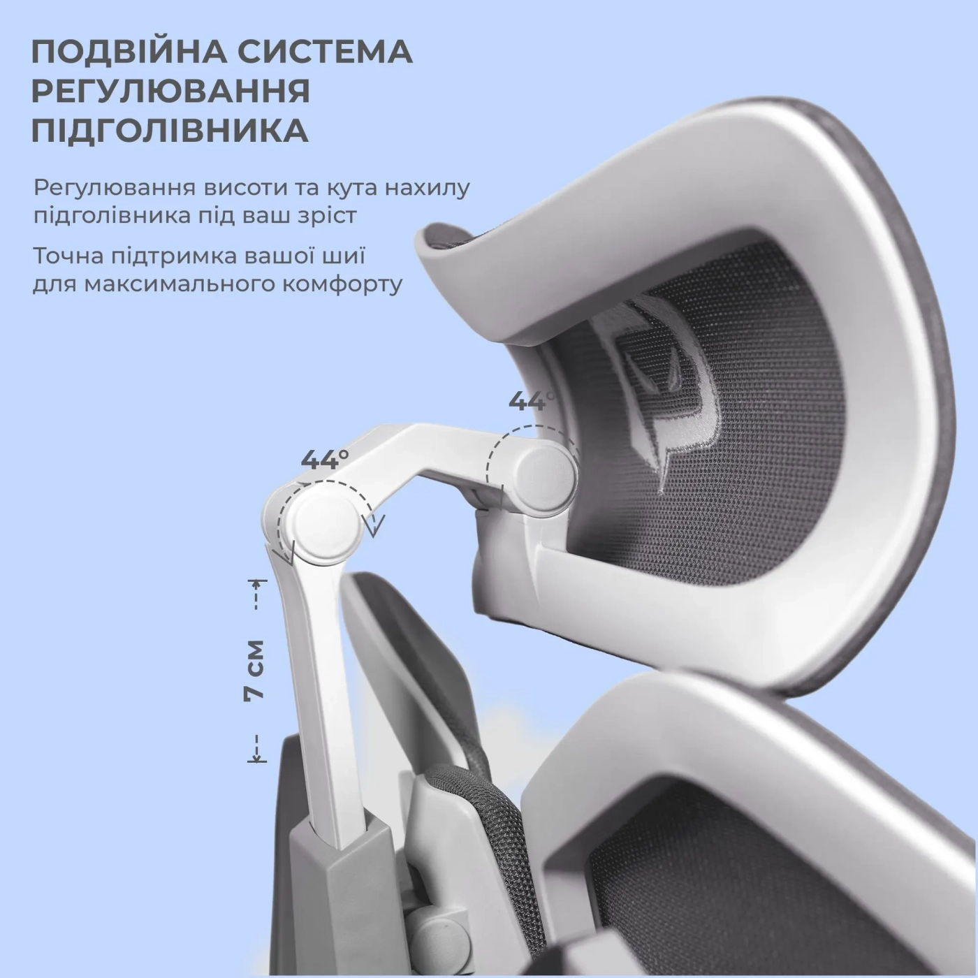 Купити Крісло офісне Sihoo Xallking X5C Mesh Grey (X5FC-N101) - фото 12