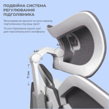 Купити Крісло офісне Sihoo Xallking X5C Mesh Grey (X5FC-N101) - фото 12