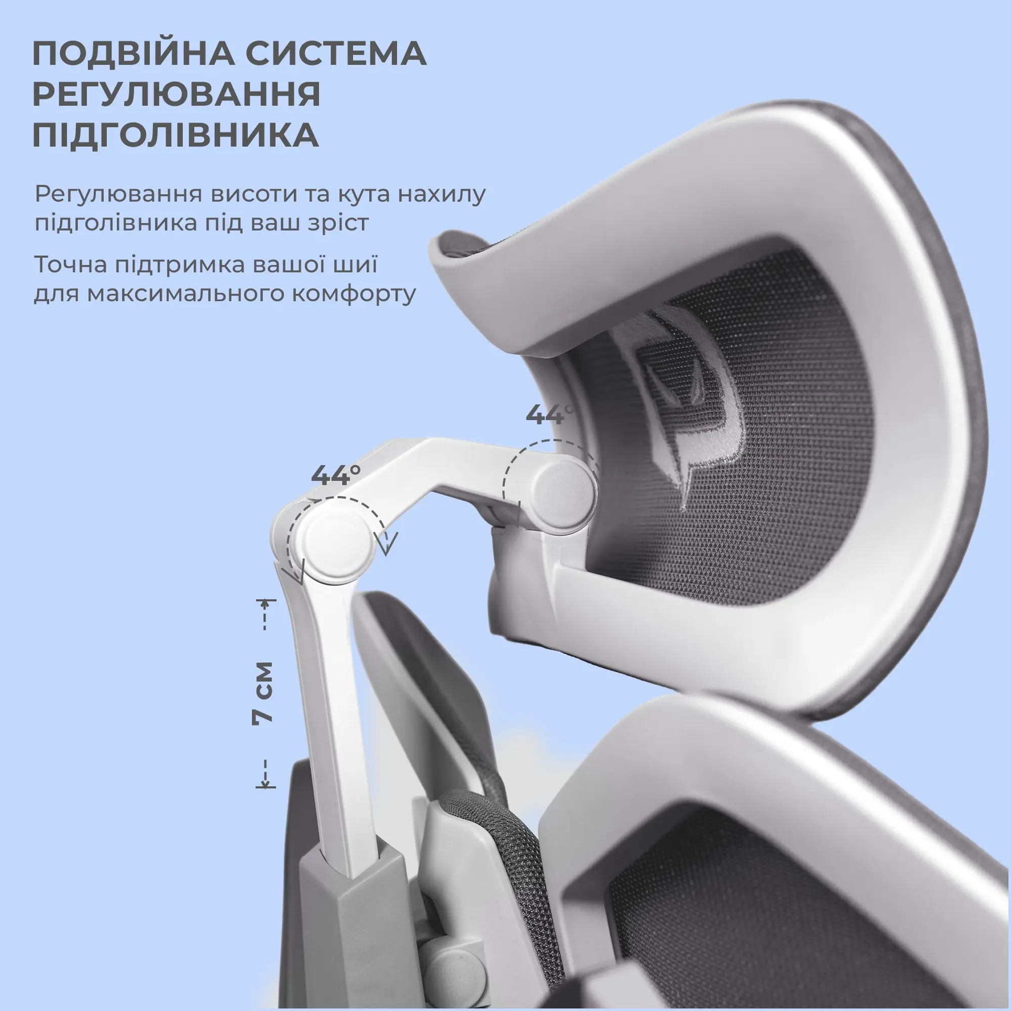 Купити Крісло офісне Sihoo Xallking X5C Mesh Grey (X5FC-N101) - фото 12