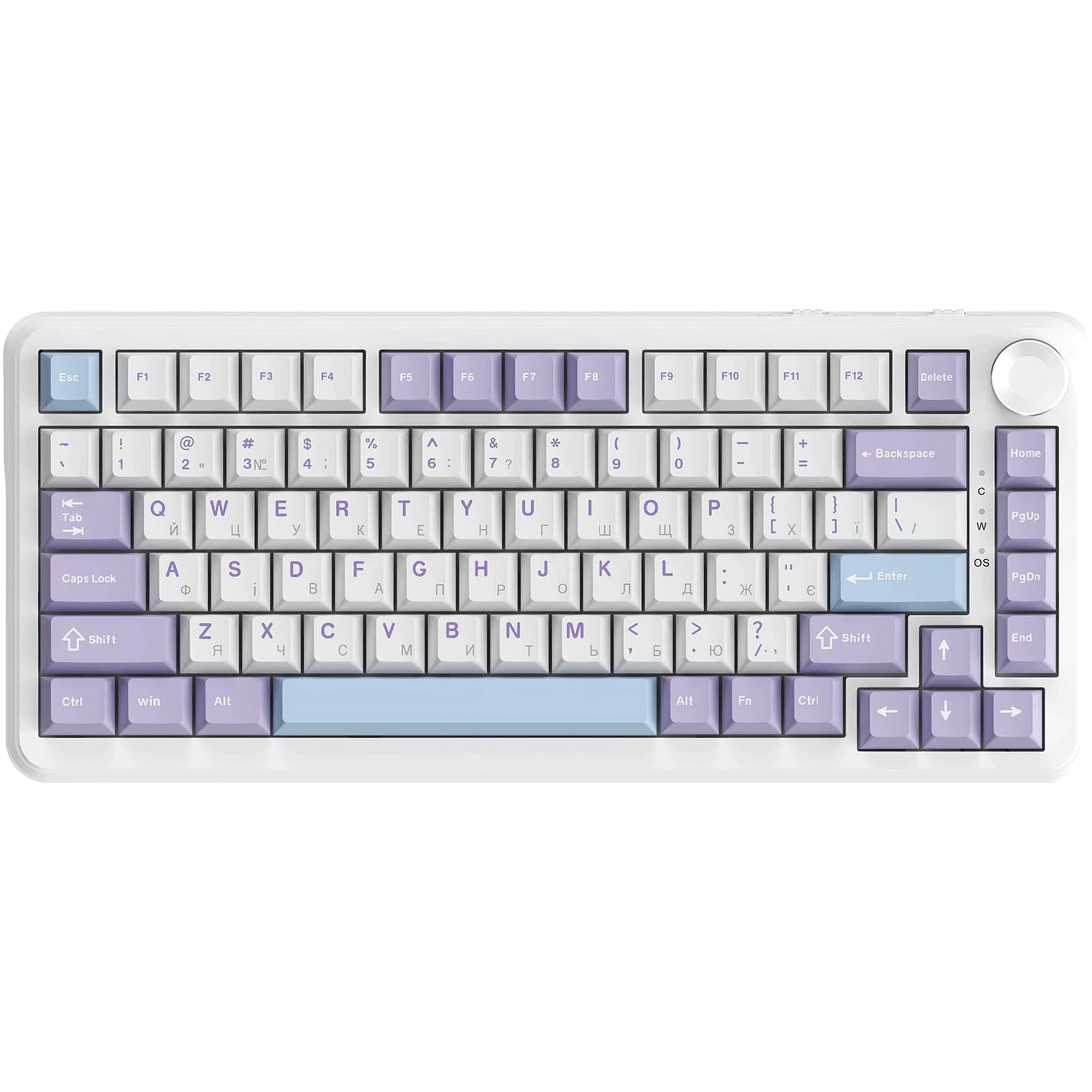 あまねページ Клавиатура Ajazz AK820 MAX RGB Magnetic Switches Purple/White/Blue