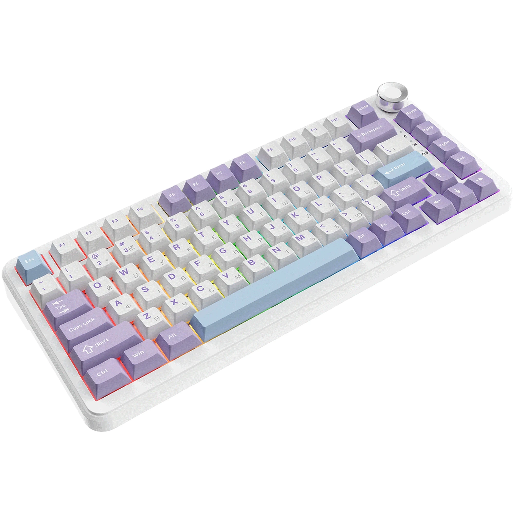 Купить Клавиатура Ajazz AK820 MAX RGB Magnetic Switches Purple/White/Blue (AK820MAX-WM-PWB) - фото 2