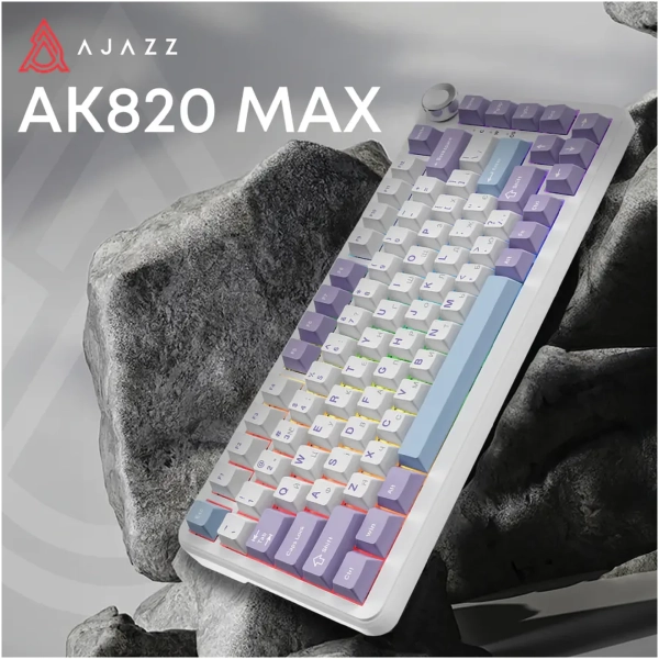 あまねページ Клавиатура Ajazz AK820 MAX RGB Magnetic Switches Purple/White/Blue