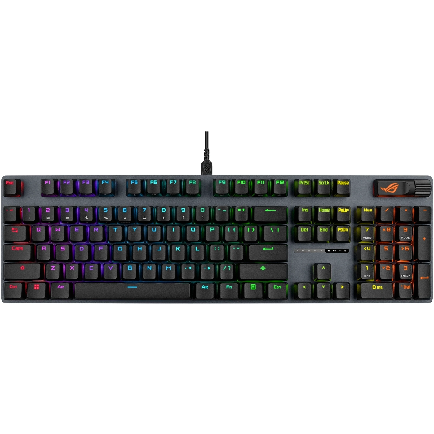 Купить Клавиатура ASUS ROG Strix Scope II X NX Snow V2 EN PBT Black (90MP03XF-BKUA20) - фото 5