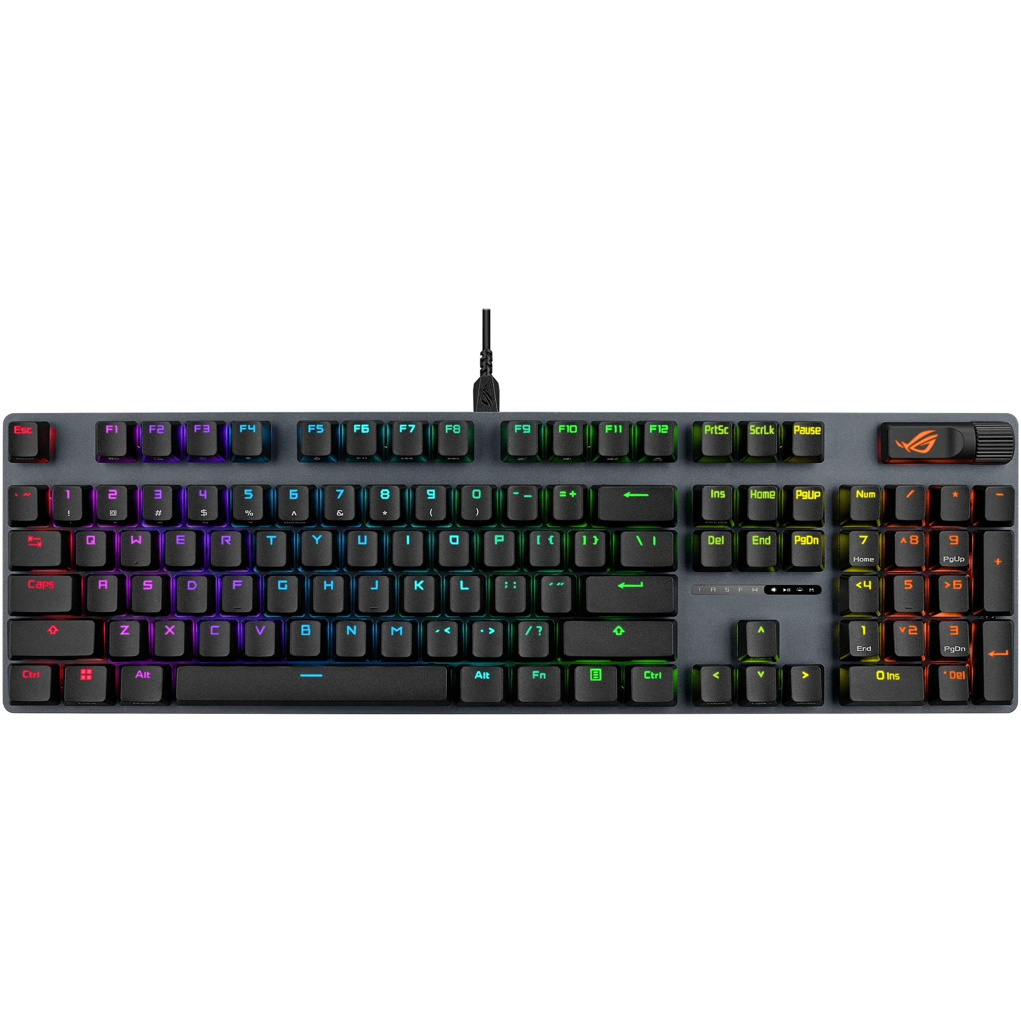 Купить Клавиатура ASUS ROG Strix Scope II X NX Snow V2 EN PBT Black (90MP03XF-BKUA20) - фото 5