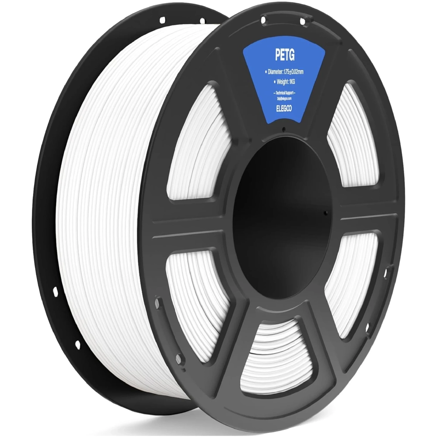 Купить PETG Filament (пластик) для 3D принтера ELEGOO 1кг, 1.75мм, белый (50.203.0386) - фото 1