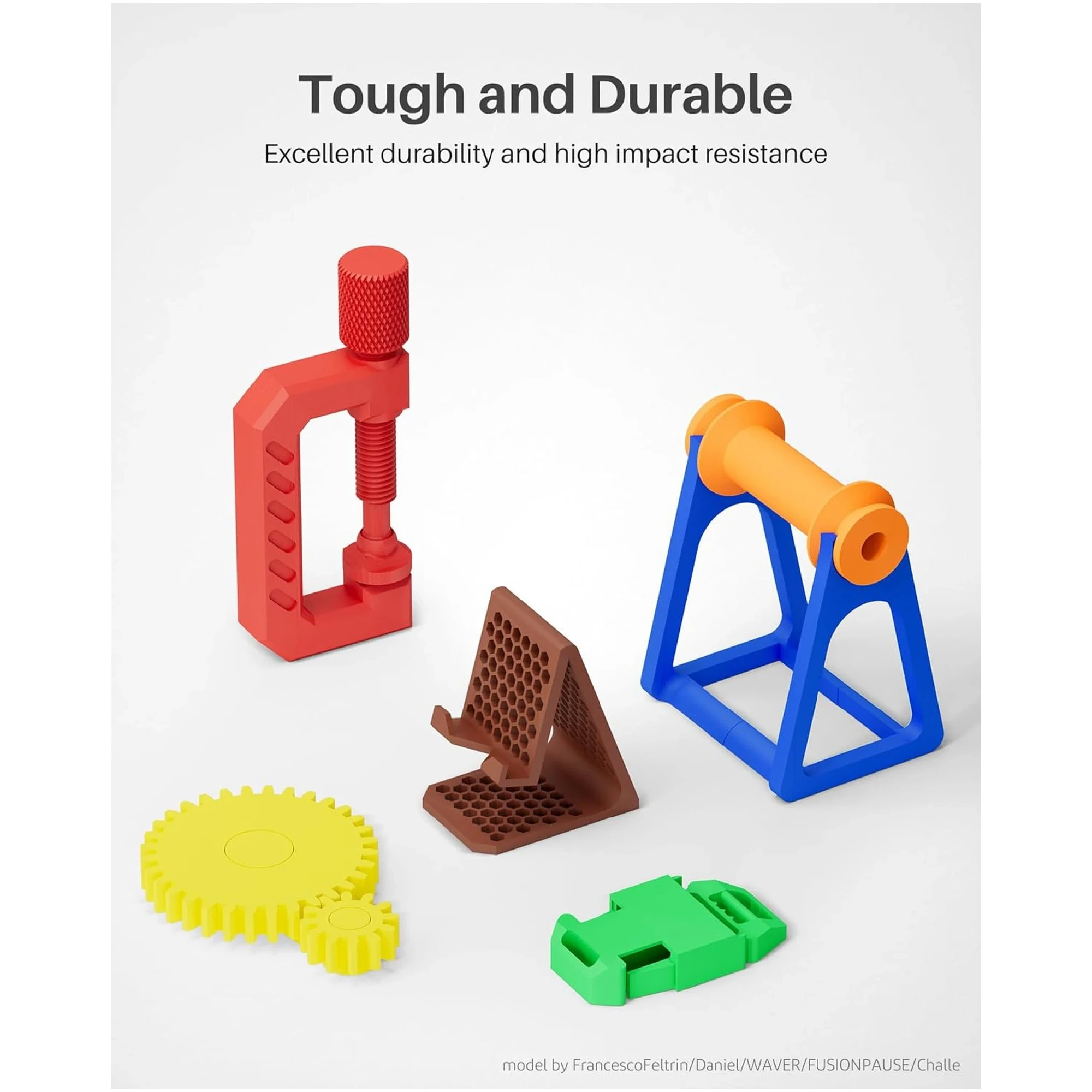 Купити PETG Filament (пластик) для 3D принтера ELEGOO 3кг, 1.75мм, чорний (50.203.0629) - фото 3