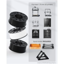 Купити PETG Filament (пластик) для 3D принтера ELEGOO 3кг, 1.75мм, чорний (50.203.0629) - фото 6