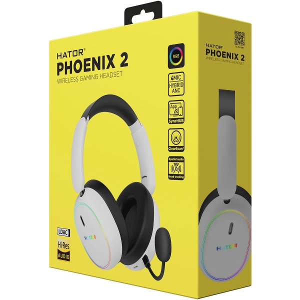 Купить Наушники Hator Phoenix 2 Wireless White (ESH41) - фото 6