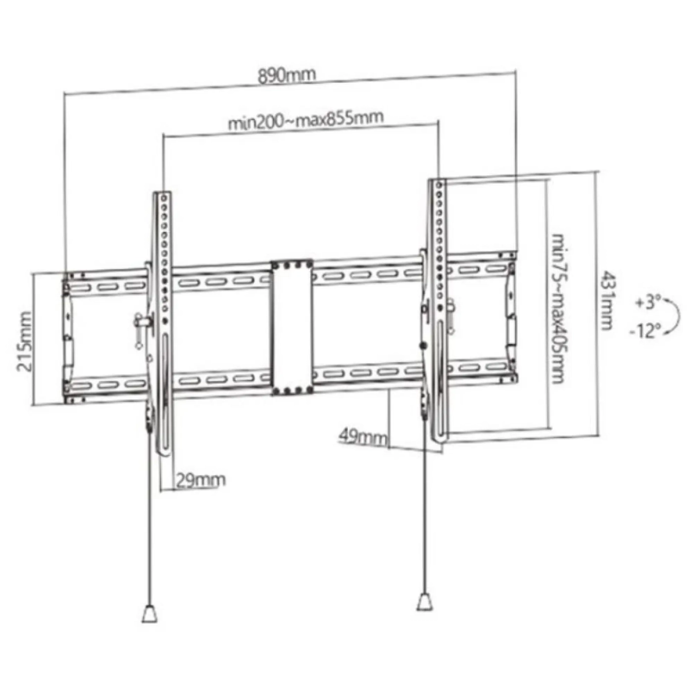 Купити Кріплення для телевізора (кронштейн) Gembird WM-90T-01 - фото 4