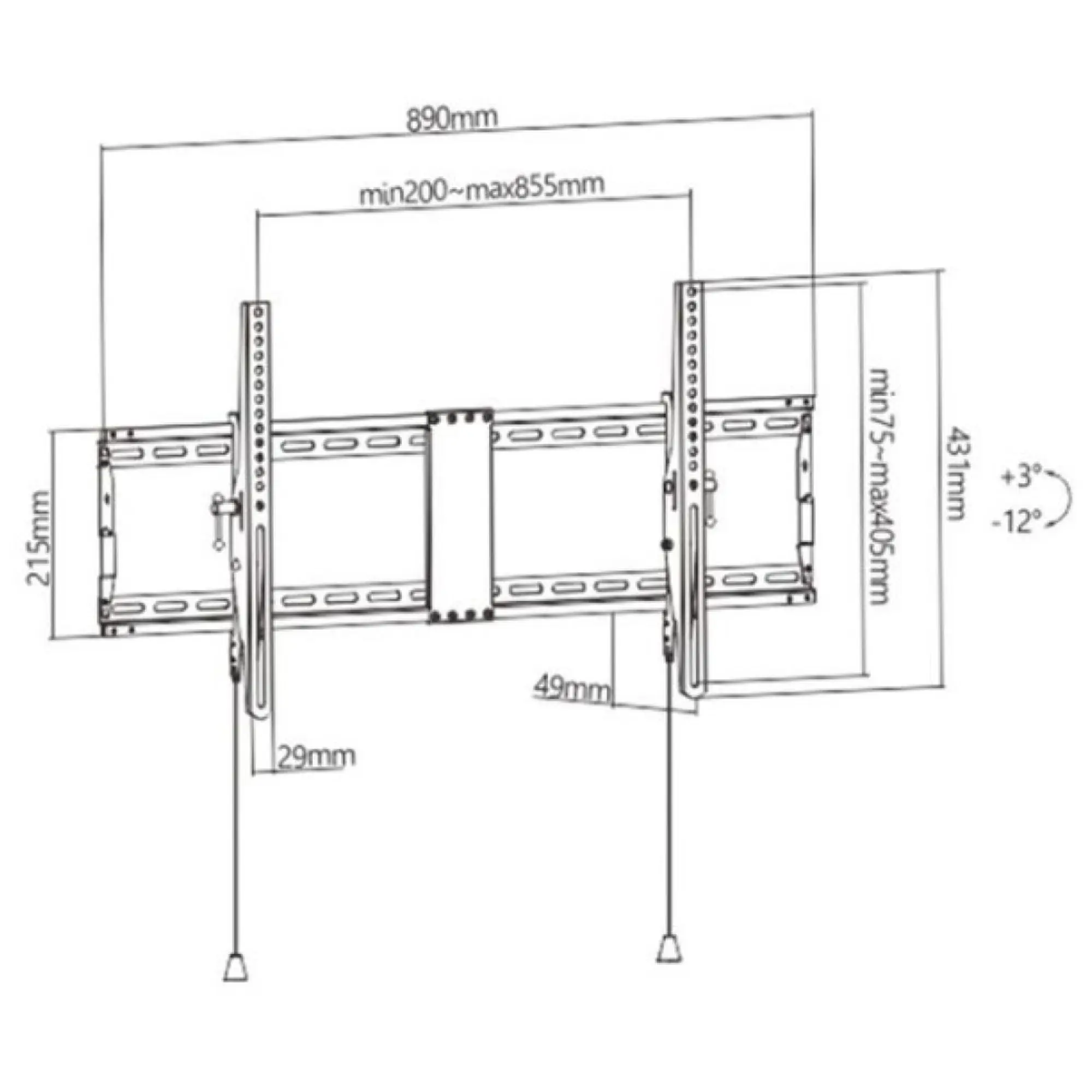 Купити Кріплення для телевізора (кронштейн) Gembird WM-90T-01 - фото 4