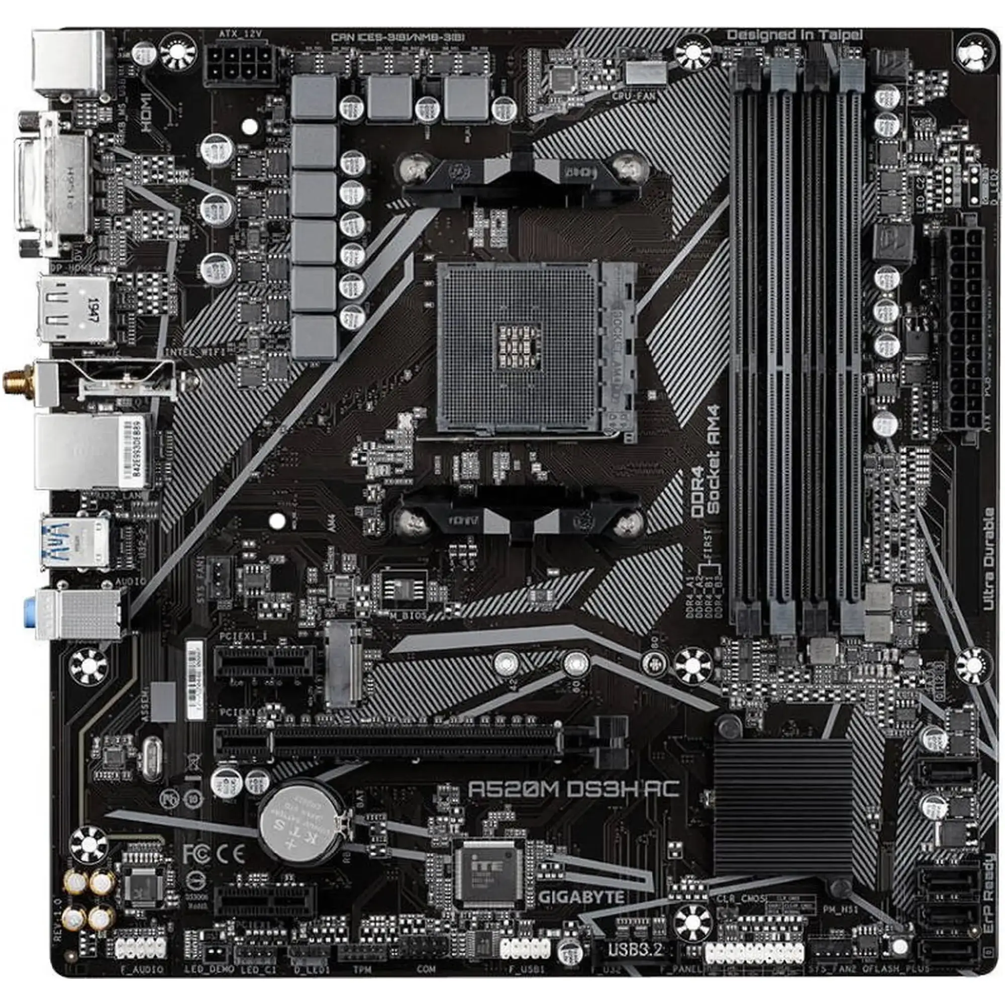 Купить Материнская плата GIGABYTE A520M DS3H AC - фото 1