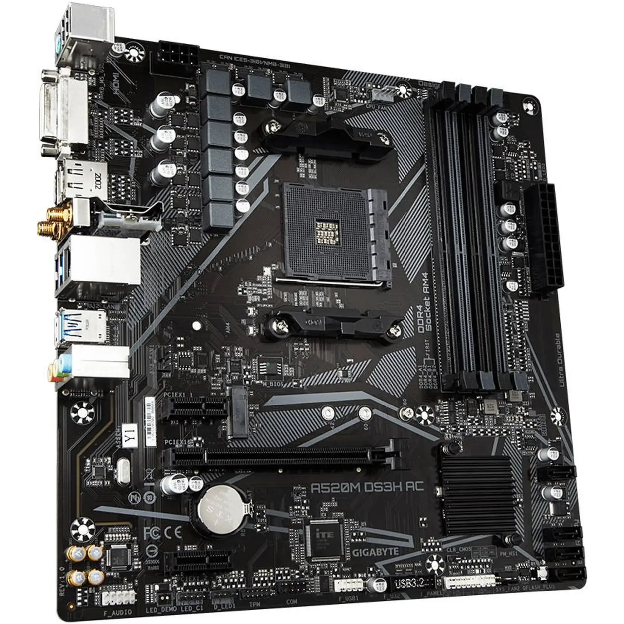 Купить Материнская плата GIGABYTE A520M DS3H AC - фото 3