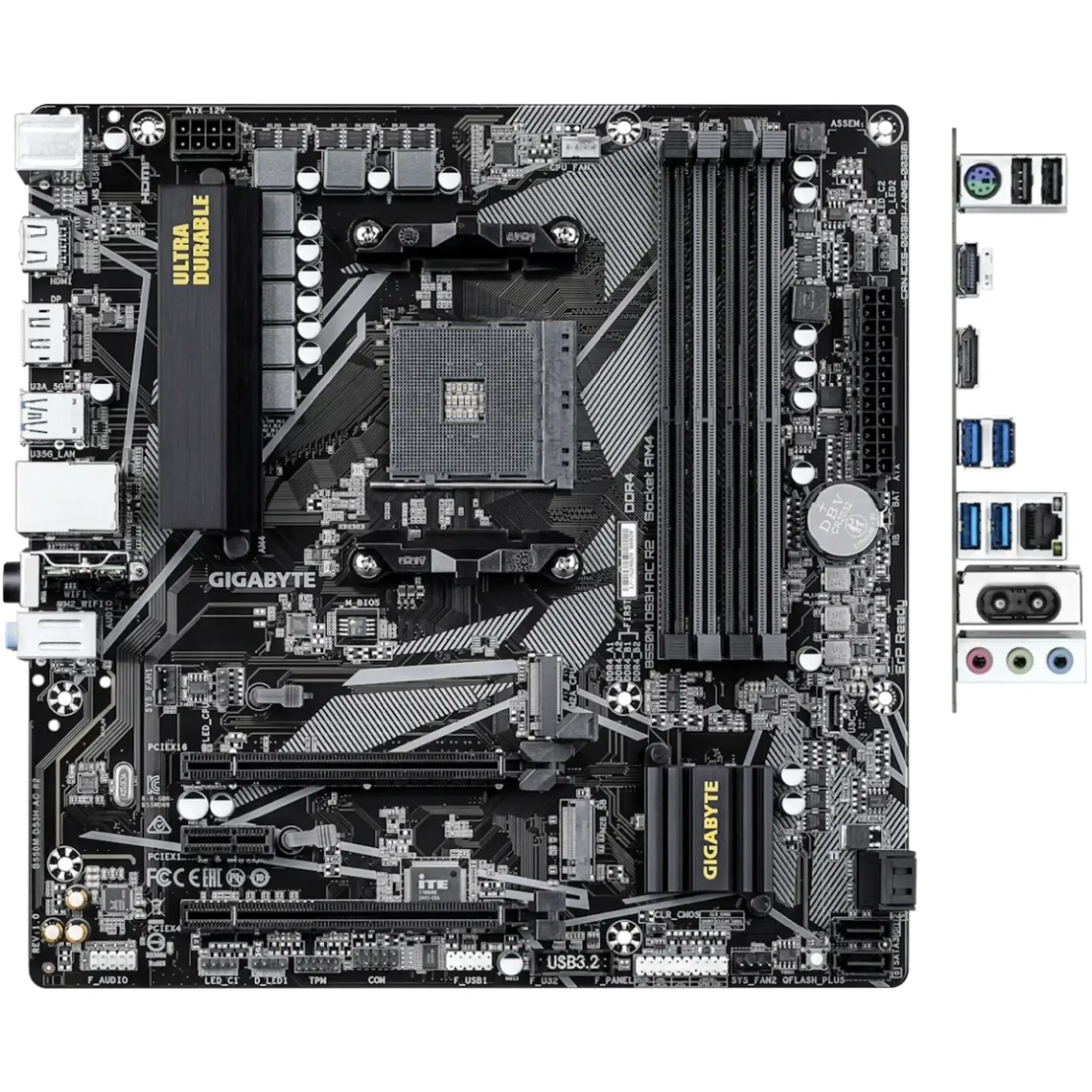 Купить Материнская плата GIGABYTE B550M DS3H AC R2 - фото 1
