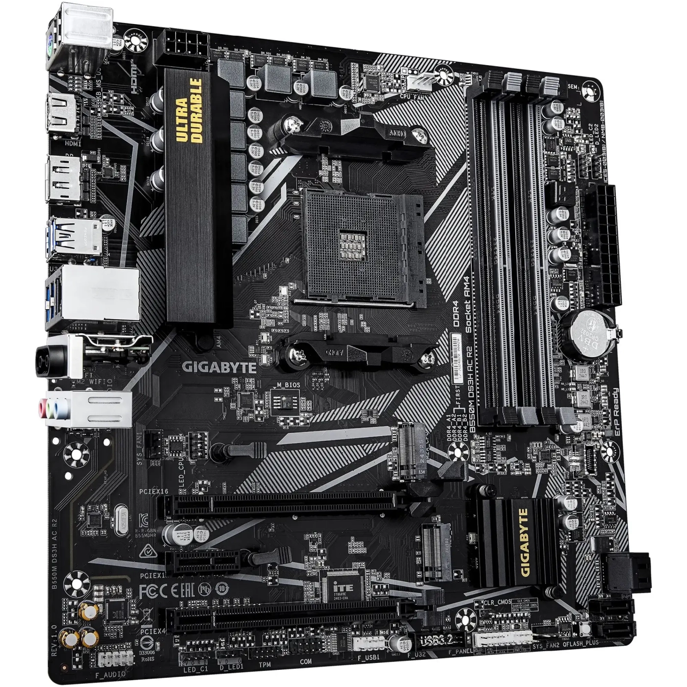 Купить Материнская плата GIGABYTE B550M DS3H AC R2 - фото 2