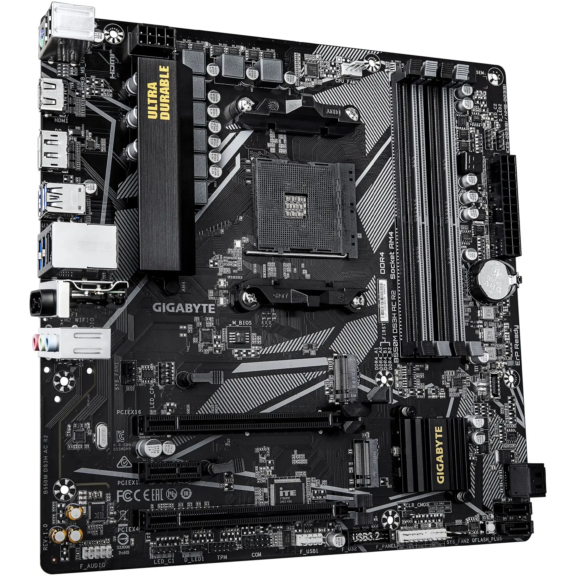 Купить Материнская плата GIGABYTE B550M DS3H AC R2 - фото 2