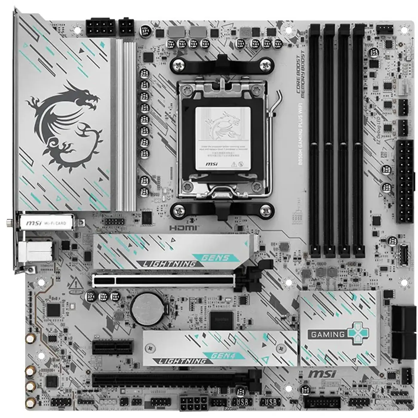 Купить Материнская плата MSI B850M GAMING PLUS WIFI (sAM5, AMD B850, DDR5, mATX) - фото 2