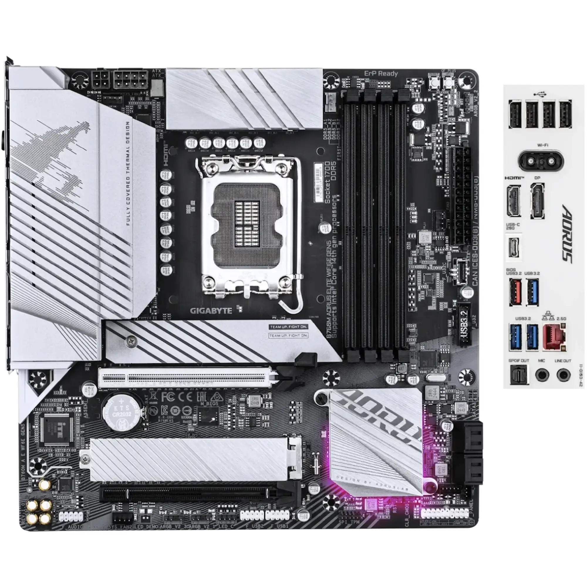 Купить Материнская плата GIGABYTE B760M AORUS ELITE WIFI6E GEN5 - фото 1