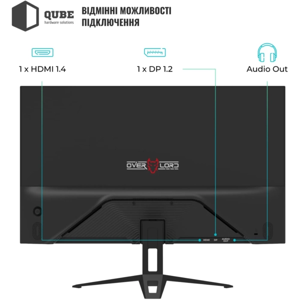 Купити Монітор 24" Qube Overlord G24F144S - фото 6