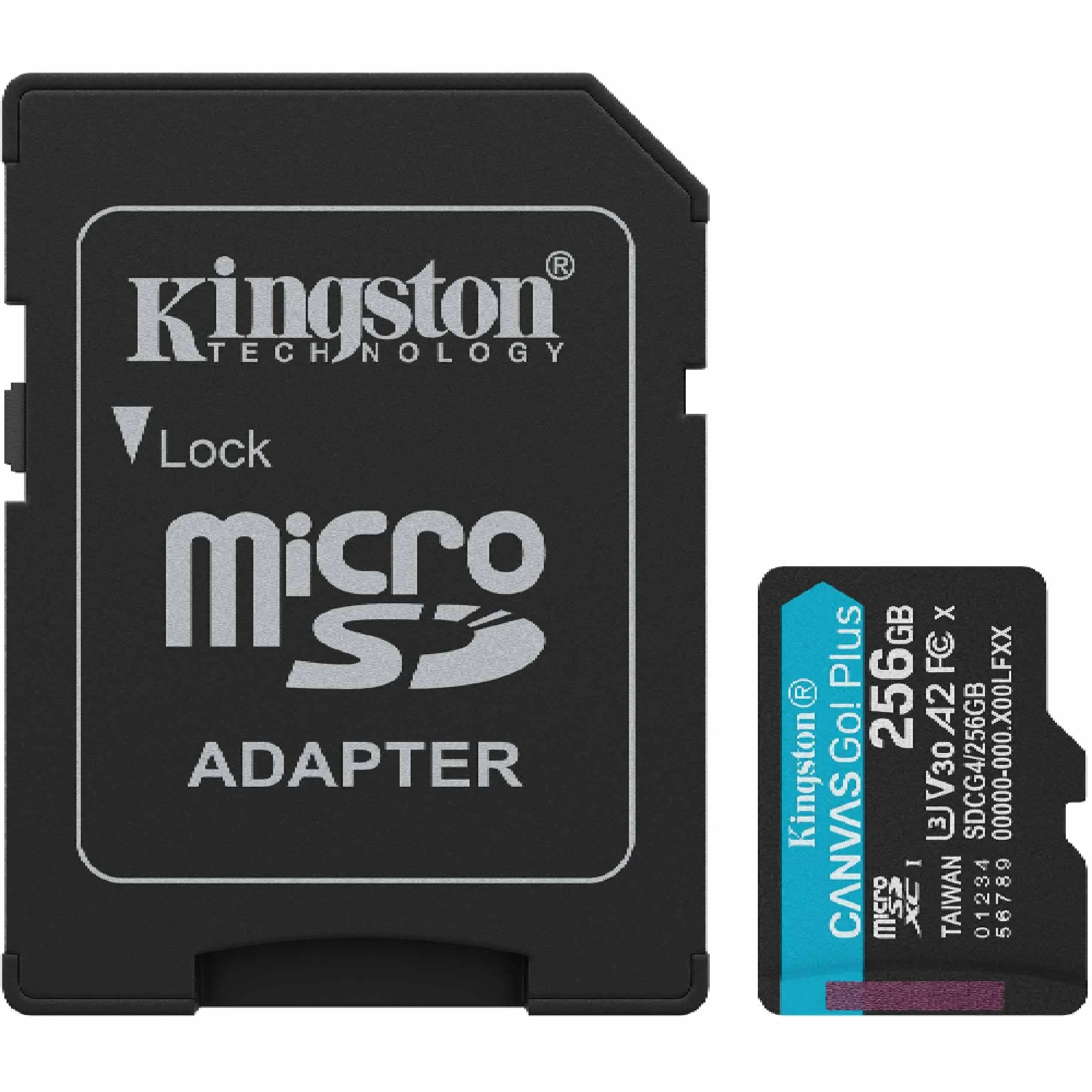 Купити Карта пам'яті Kingston 256GB microSDXC Class 10 Canvas Go! Plus (SDCG4/256GB) - фото 1