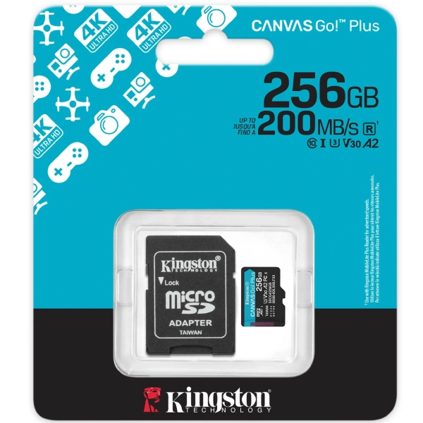 Купити Карта пам'яті Kingston 256GB microSDXC Class 10 Canvas Go! Plus (SDCG4/256GB) - фото 3