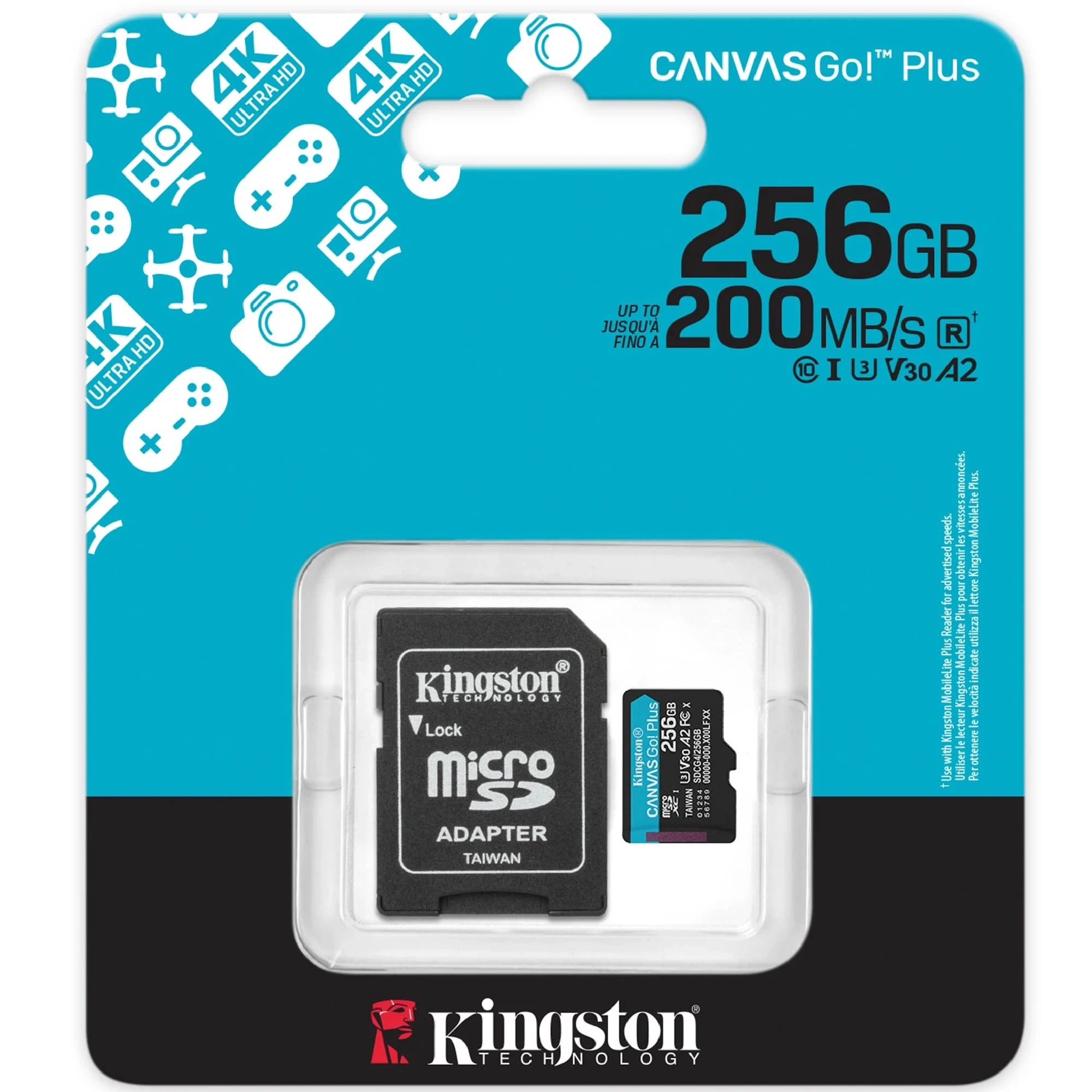 Купити Карта пам'яті Kingston 256GB microSDXC Class 10 Canvas Go! Plus (SDCG4/256GB) - фото 3