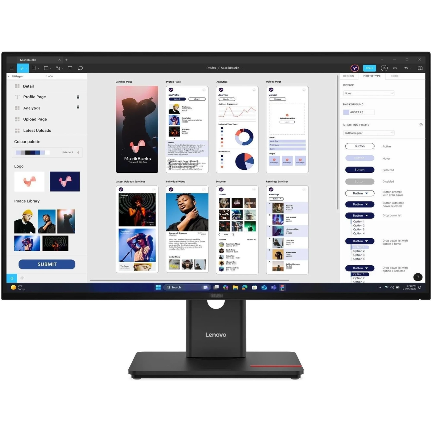 Купити Монітор 32" Lenovo ThinkVision T32ud-40 (64B0GAT1UA) - фото 1