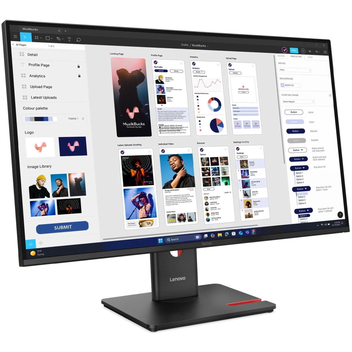 Купити Монітор 32" Lenovo ThinkVision T32ud-40 (64B0GAT1UA) - фото 2