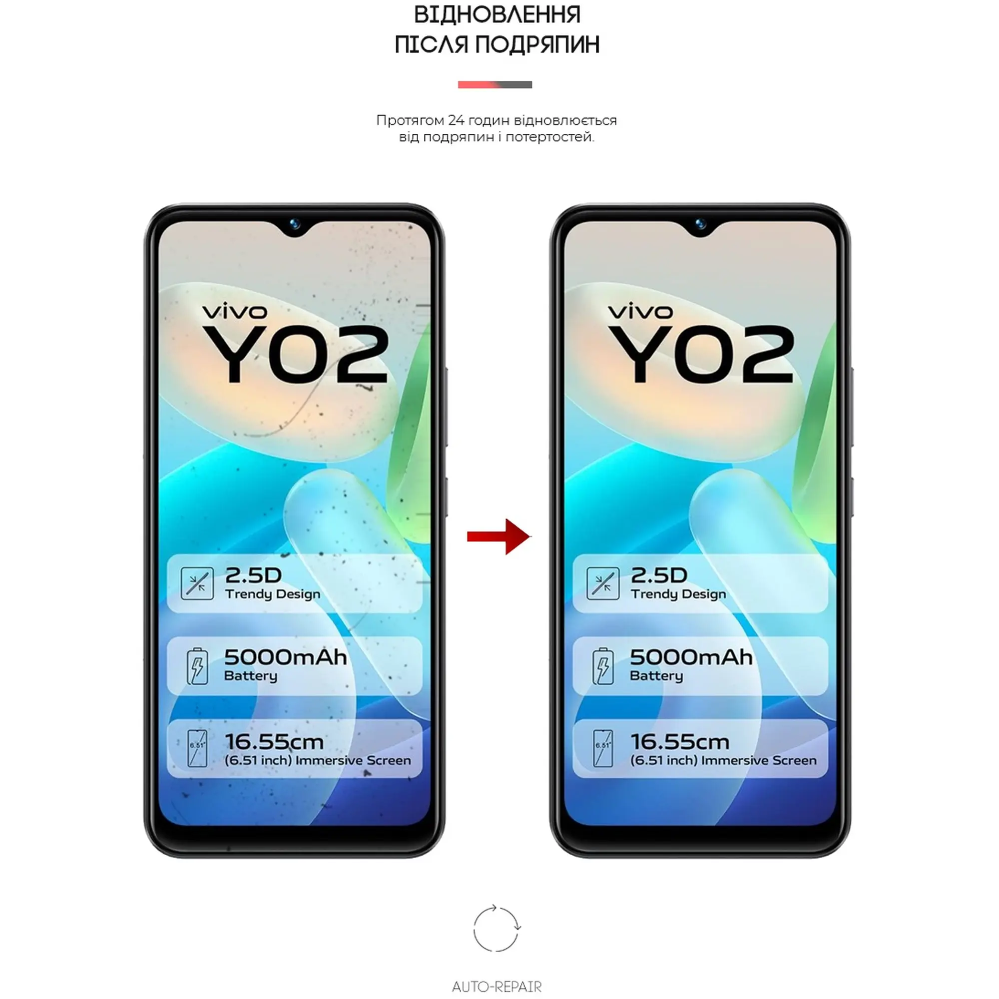 Купить Гидрогелевая пленка ArmorStandart Anti-Blue для Vivo Y02 (ARM66004) - фото 3
