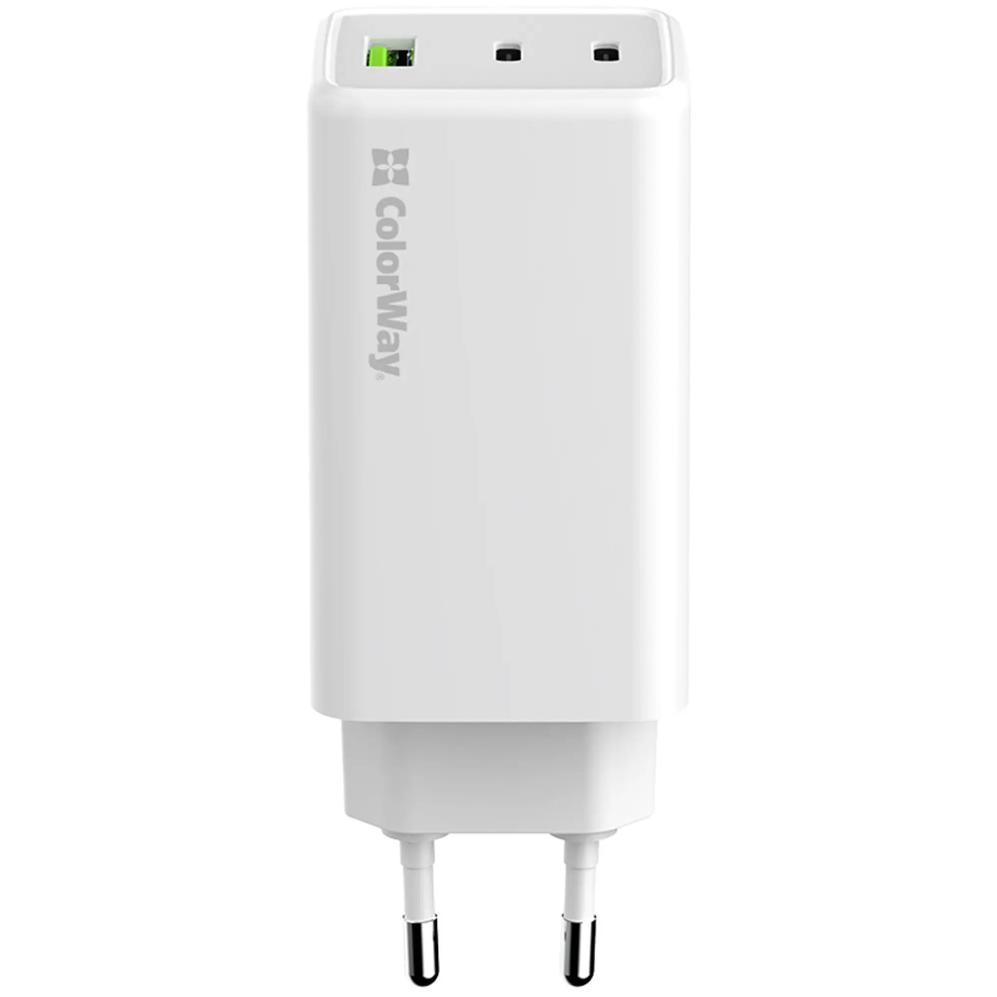 Купити Зарядний пристрій ColorWay GaN Mini 100W 1xUSB-A, 2xUSB-C Fast Charging White (CW-CHS061PD-WT) - фото 3
