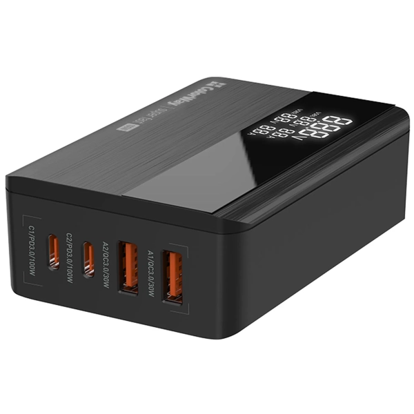 Купити Зарядний пристрій ColorWay Power Delivery GaN 2xUSB-C, 2xUSB-A, 100W Black (CW-CHS041PD-BK) - фото 3