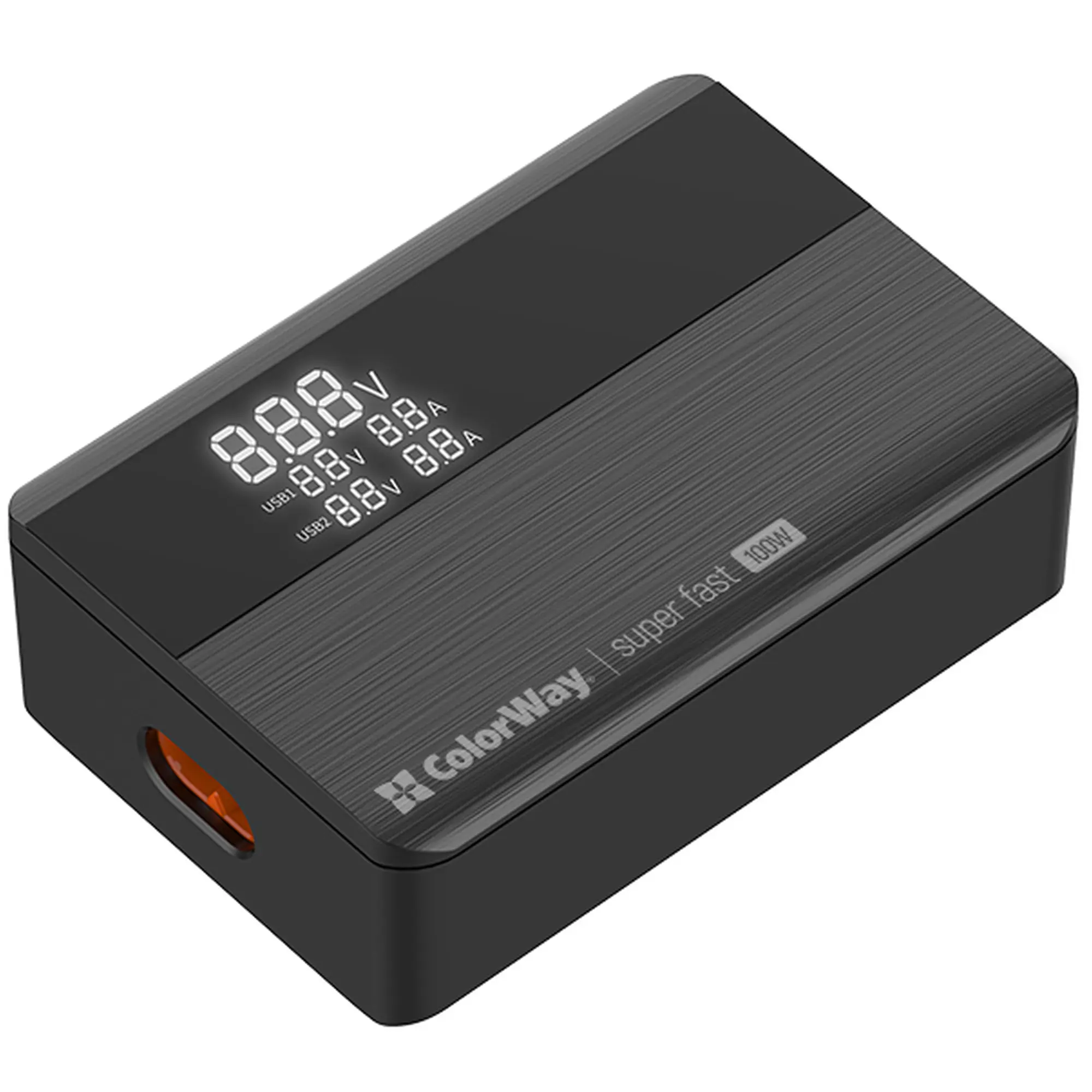 Купити Зарядний пристрій ColorWay Power Delivery GaN 2xUSB-C, 2xUSB-A, 100W Black (CW-CHS041PD-BK) - фото 4
