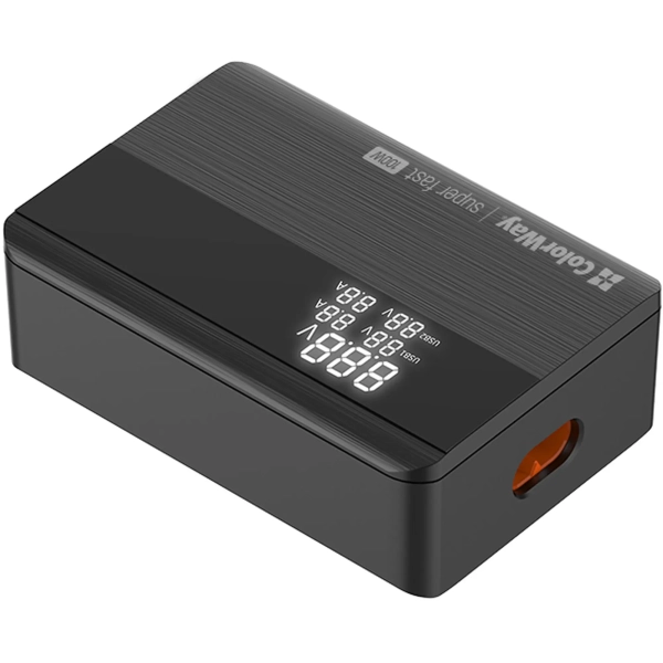 Купити Зарядний пристрій ColorWay Power Delivery GaN 2xUSB-C, 2xUSB-A, 100W Black (CW-CHS041PD-BK) - фото 6