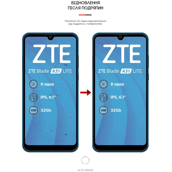 Купить Гидрогелевая пленка ArmorStandart Anti-Blue для ZTE Blade A51 lite (ARM65647) - фото 3