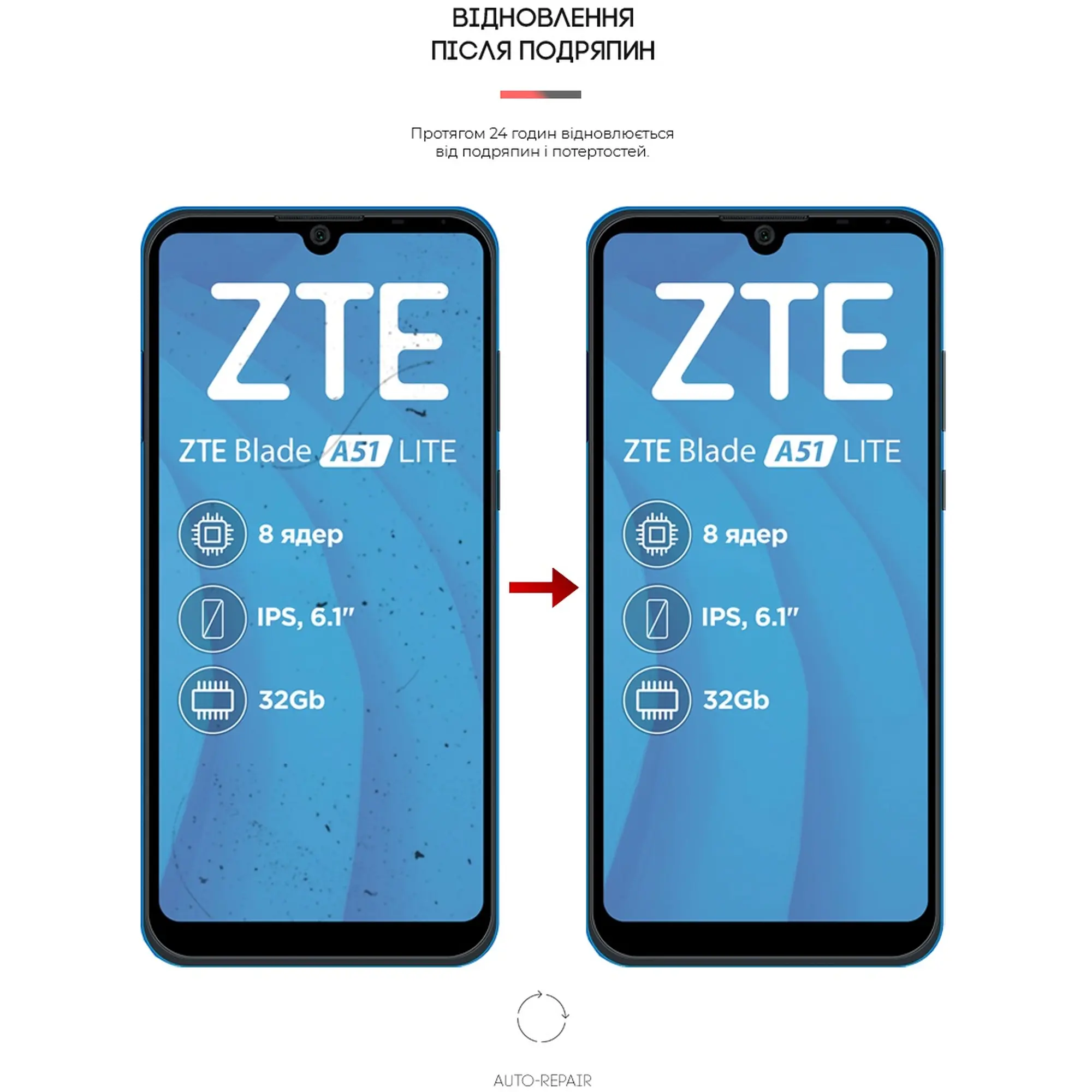 Купить Гидрогелевая пленка ArmorStandart Anti-Blue для ZTE Blade A51 lite (ARM65647) - фото 3