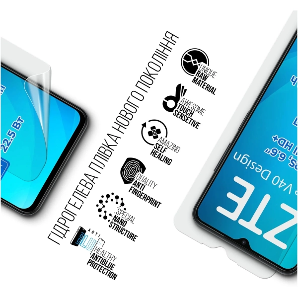 Купити Гідрогелева плівка ArmorStandart Anti-Blue для ZTE Blade V40 Design (ARM68865) - фото 2