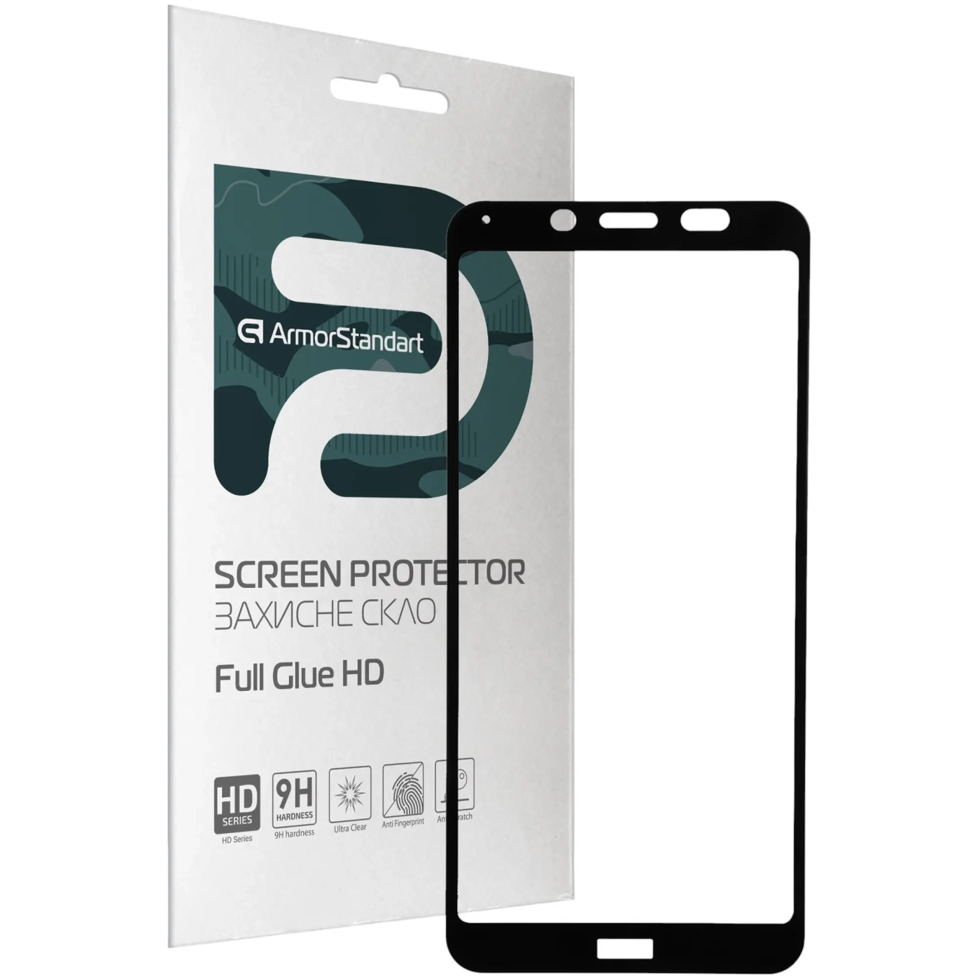 Купити Захисне скло ArmorStandart Full Glue HD для Huawei Y5p 2020 Black (ARM58293) - фото 1