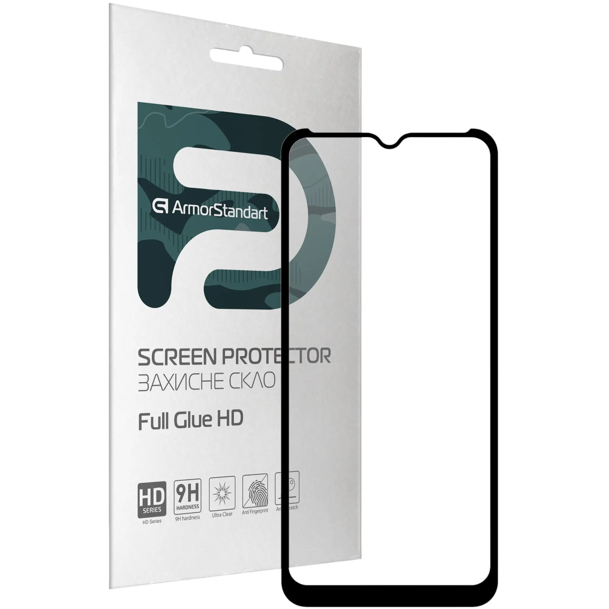 Купить Защитное стекло ArmorStandart Full Glue HD для Xiaomi Redmi A1 / A1+ / Poco C50 Black (ARM64873) - фото 1