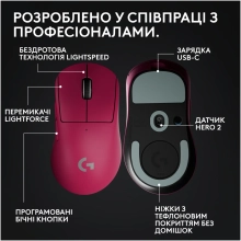 Купити Мишка Logitech G Pro X Superlight 2 Dex Lightspeed Wireless Pink (910-007373) - фото 8