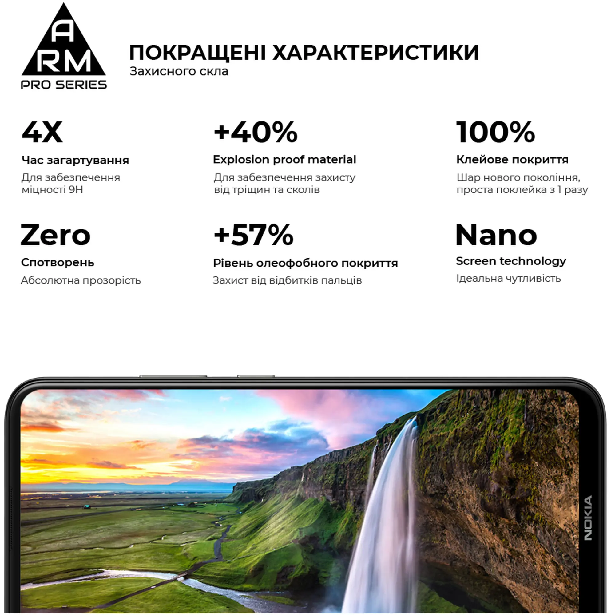 Купити Захисне скло ArmorStandart Pro для Nokia 3.4 (ARM59580) - фото 3