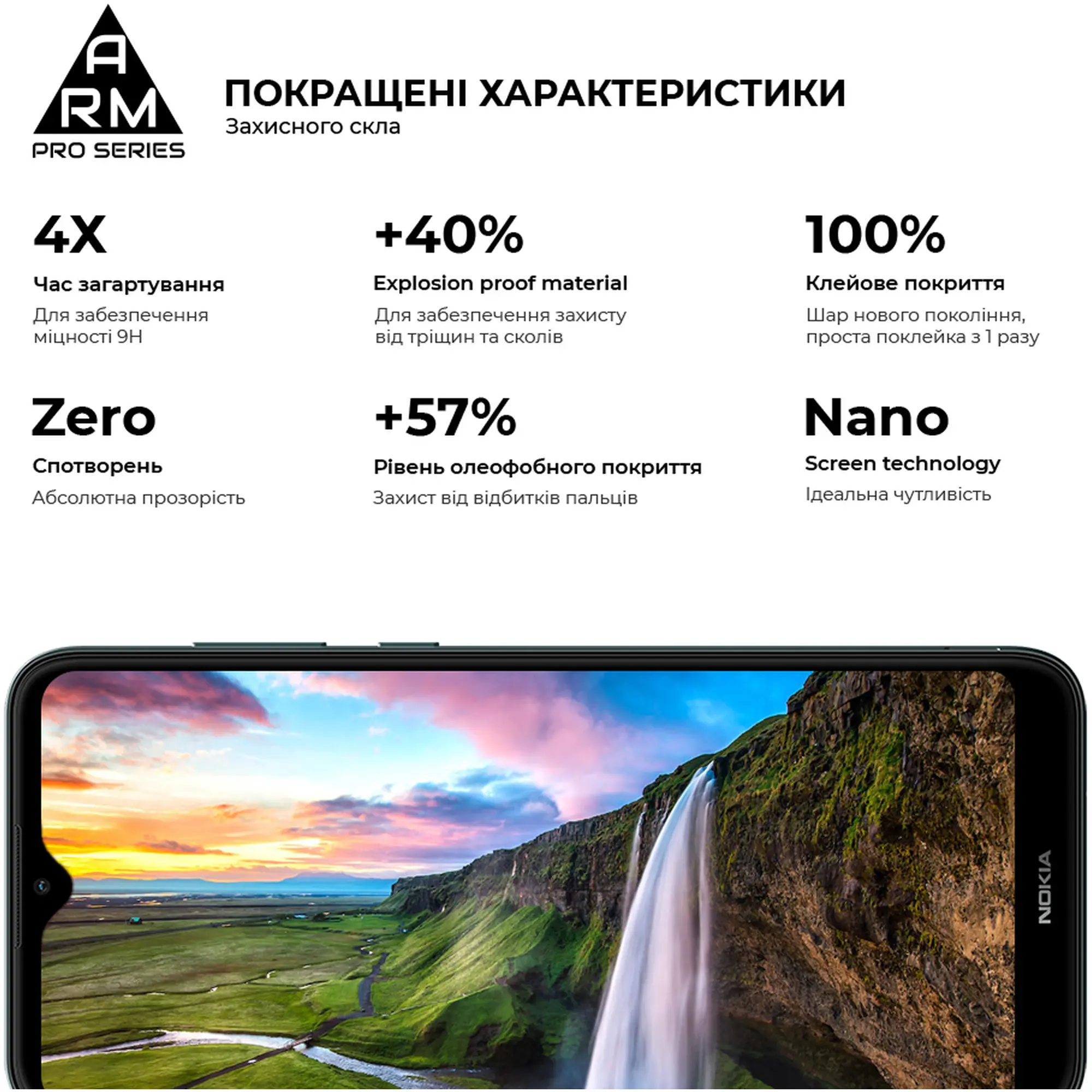 Купити Захисне скло ArmorStandart Pro для Nokia С30 (ARM59819) - фото 4