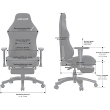 Купити Крісло для геймерів Anda Seat Luna Pro L Dark Gray Fabric (AD18T-44-GB-F) - фото 6