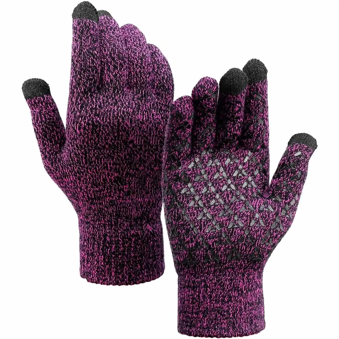 Купити Рукавички для сенсорних екранів Armorstandart Melange Purple/Black size L (ARM59868) - фото 1