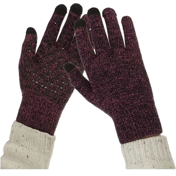 Купити Рукавички для сенсорних екранів Armorstandart Melange Purple/Black size L (ARM59868) - фото 4