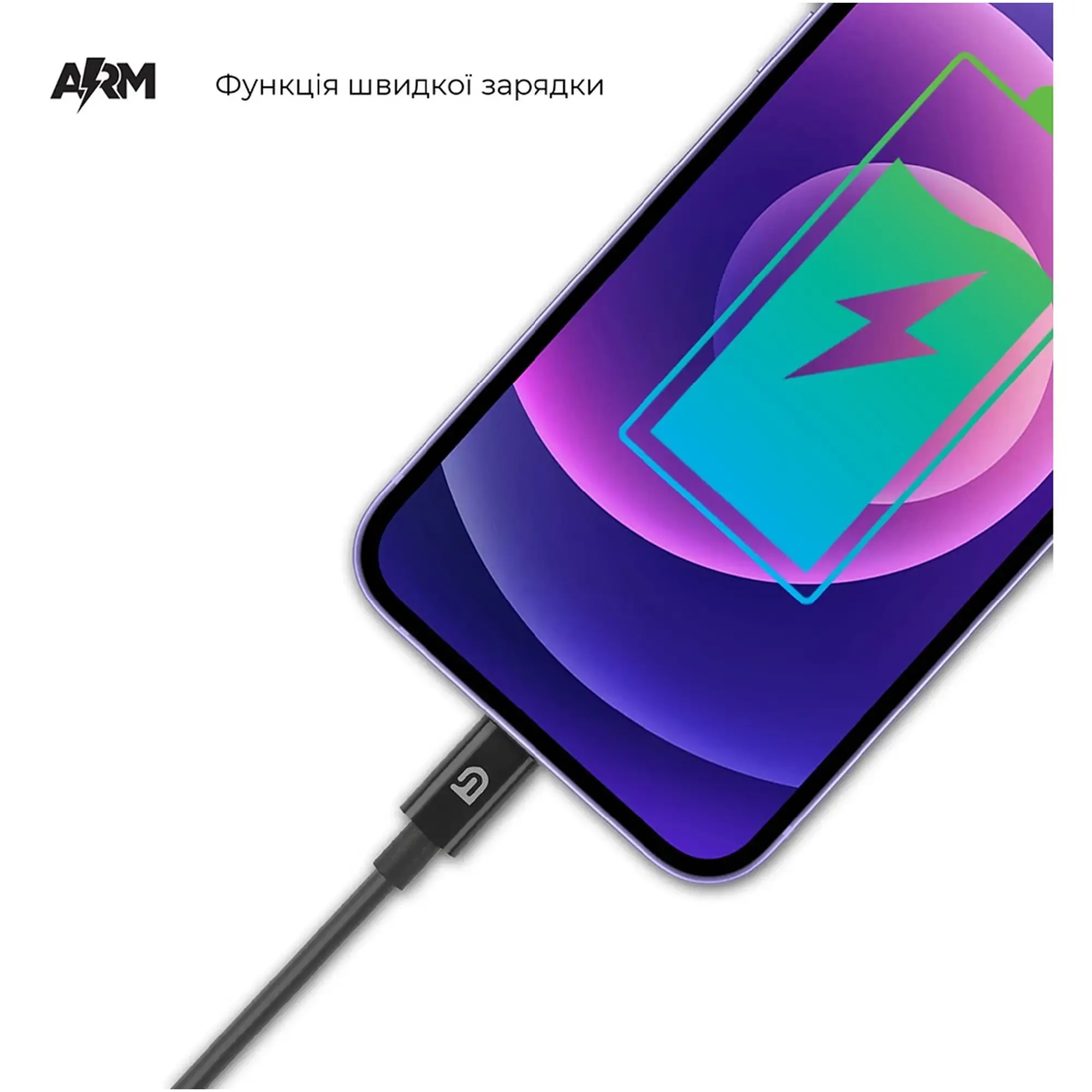 Купити Кабель ArmorStandart AMQGJ2BL Lightning to USB-C Cable 1.2m black (ARM64374) - фото 3