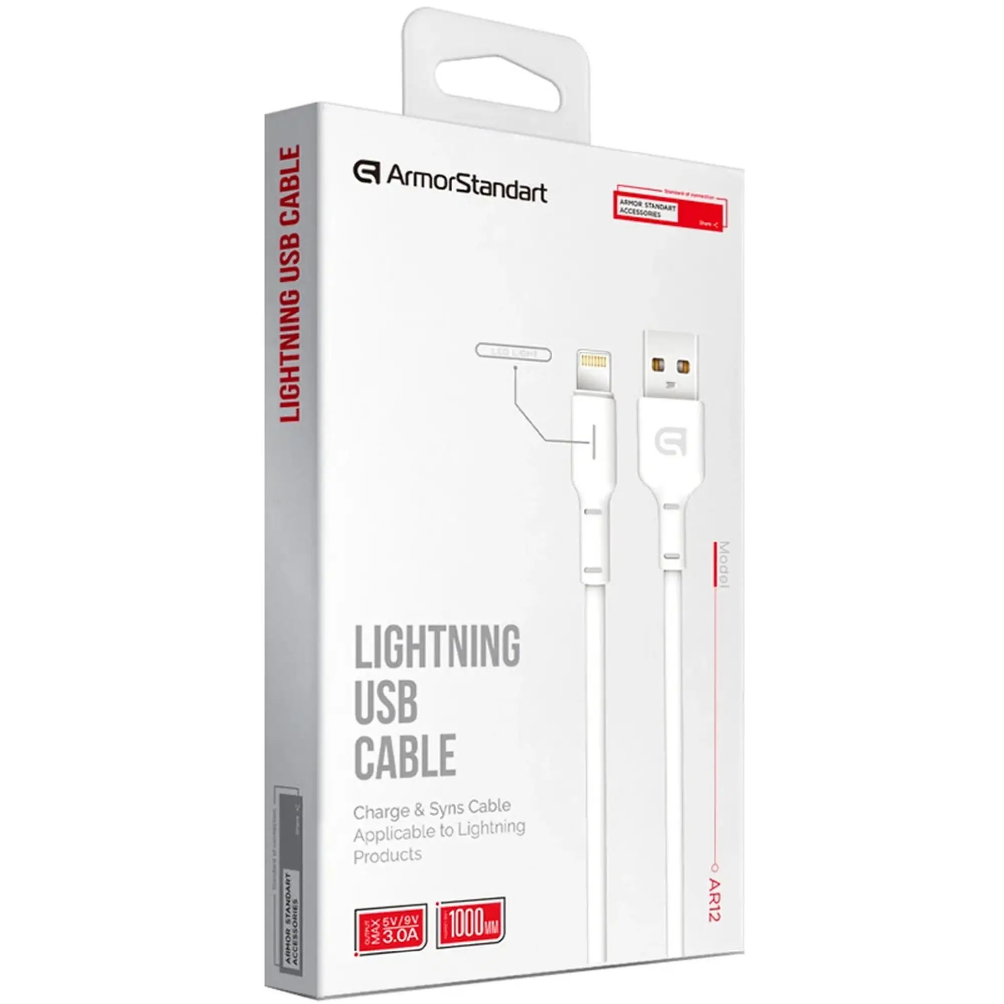 Купити Кабель ArmorStandart AR12 Lightning 3A 1m White (ARM59531) - фото 2