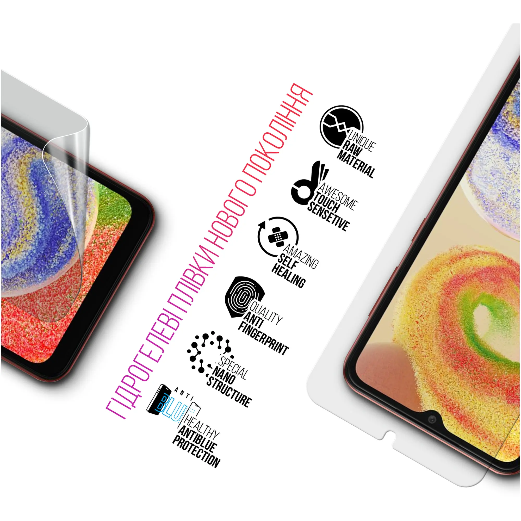 Купить Набор гидрогелевой пленки ArmorStandart Clear + Anti-Blue для Samsung A04/A04s/A04e/M04/F04 (ARM66829) - фото 3
